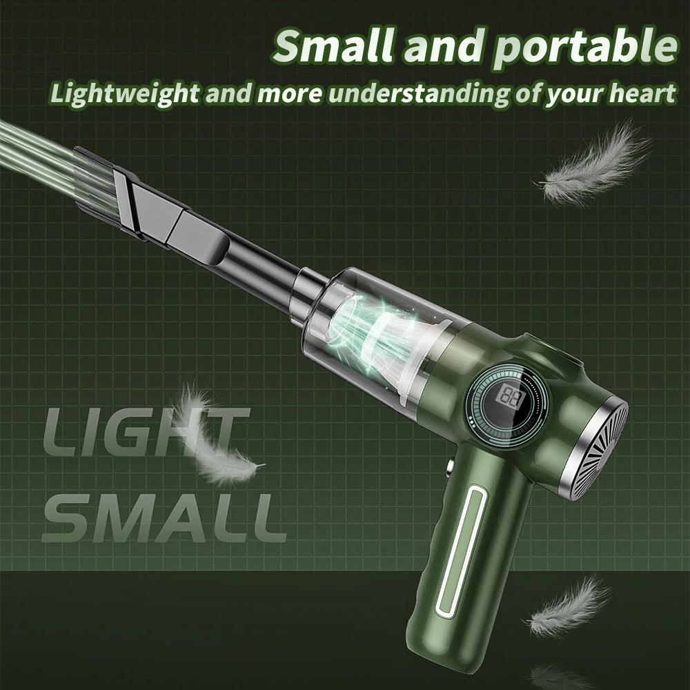 Vacuum Cleaner Handheld Wireless Portable Vacuum Cleaner 290000Pa Powerful Car Vacuum Cleaner Handheld Wireless Mini Cleaning Machine LED Display Strong Suction for Home