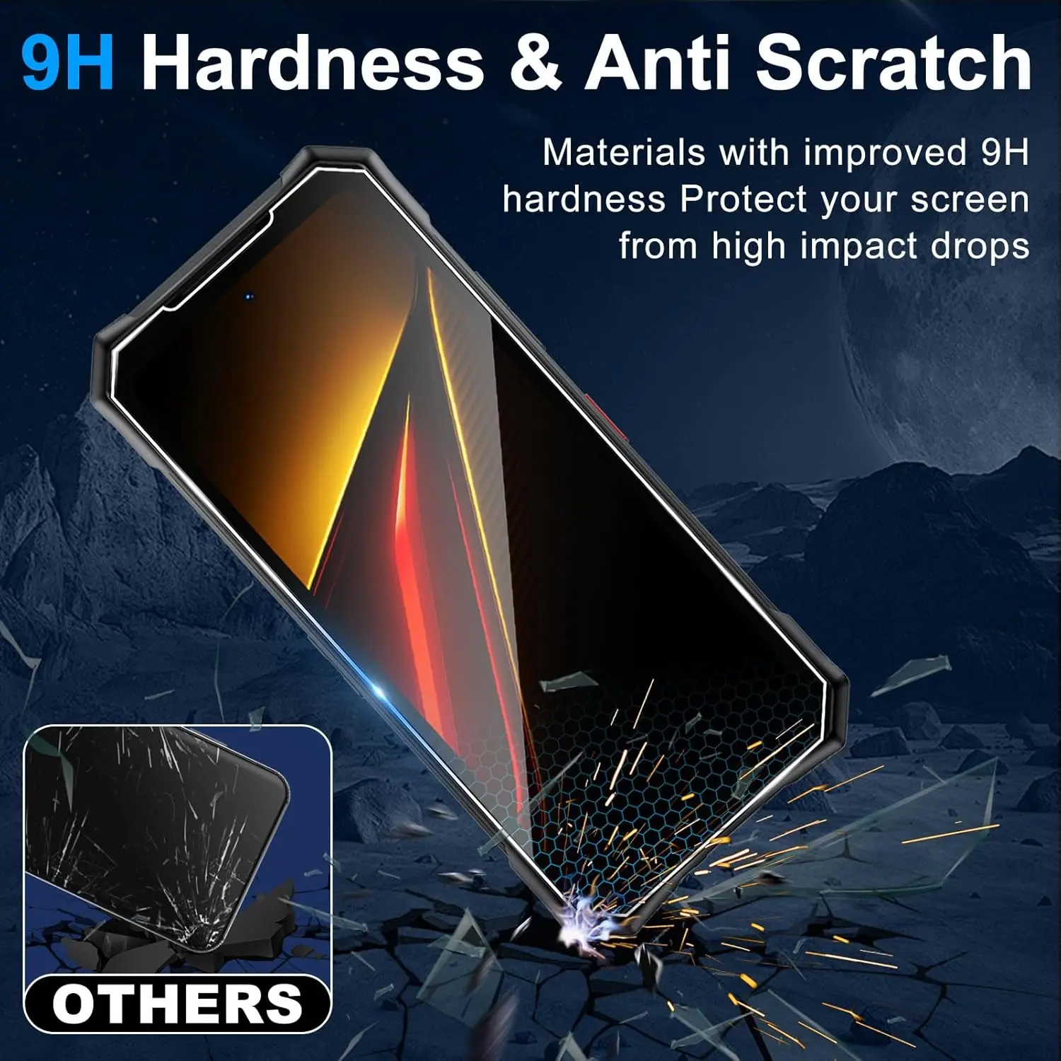Premium 2.5D 9H Tempered Glass Screen Protector - Ultra-Clear Protective Film, 6.78