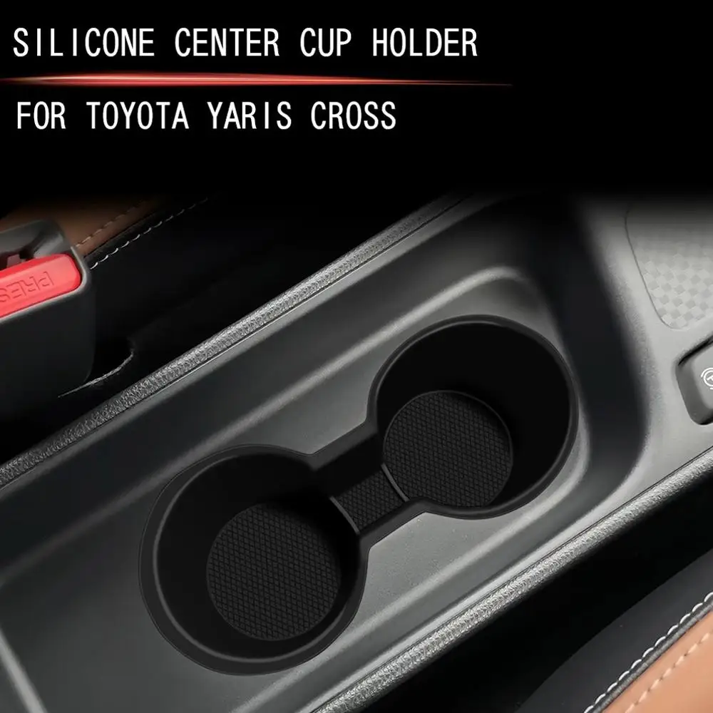 Car Center Console Cup Holder Insert Water Cup Holder Silicone Drink for Toyota Yaris Cross Interior Accessories