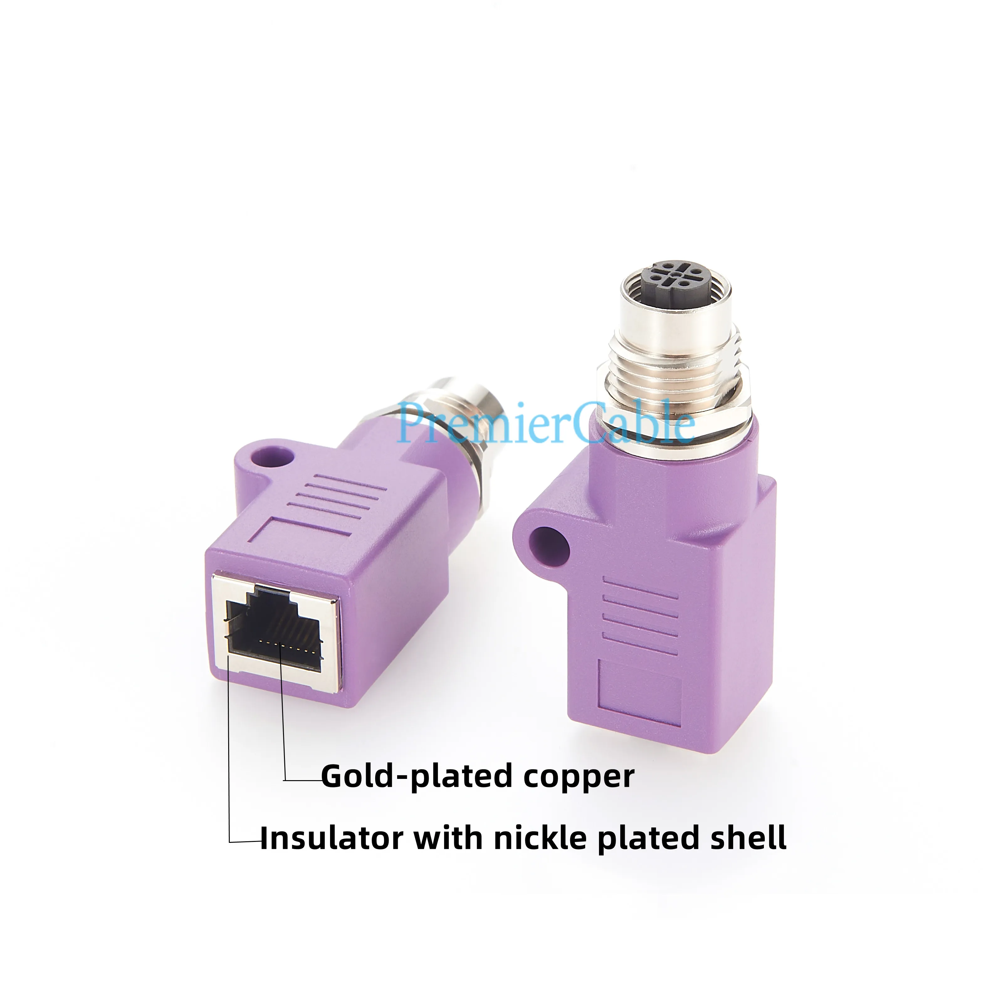 4-Pin 8-Pol A X D Kodierung M12 zu RJ45 Adapter Stecker-Buchse-Verbinder Ethernet Profinet zu M12 4-Pin D-Code 8-Pin A-Kodierung – Detail 13