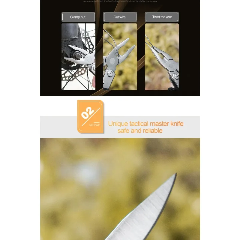 Folding Multi-Function Pocket Knife - Stainless Steel Survival Tool with Pliers & Screwdrivers for Outdoor (Pocket-Sized)