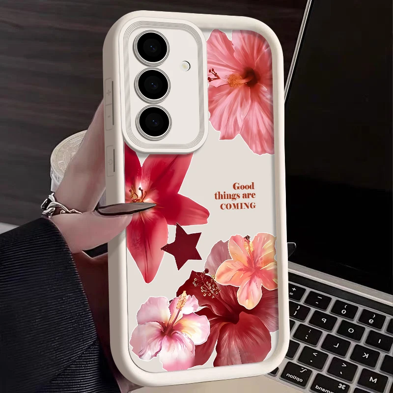 Elegant Flower Pattern TPU Phone Case Cover