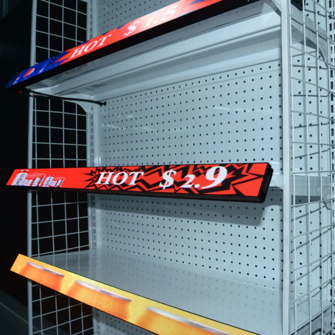 MDS New Digital Technology  P1.25 COB Led Shelf Display Easy Installation Smart Control High Resolution Supermarket Advertising