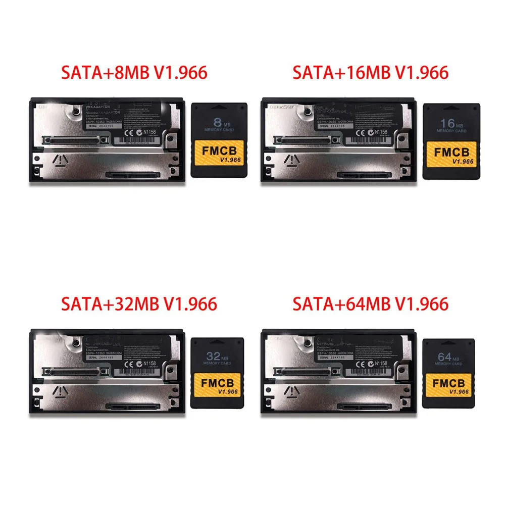 

Адаптер карты памяти Sata V1.953 V1.966 FMCB, 10 наборов, для игровых консолей PS2, сетевая карта SATA, 8 Мб, 16 Мб, 32 Мб, 64 Мб