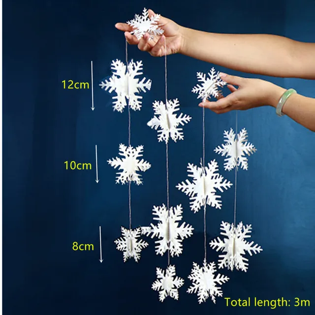 3Meters Winter Wonderland Themed Snowflake Flag Baby Shower