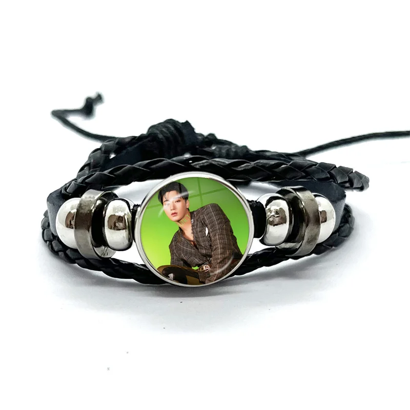 KPOP ATEEZ THE WORLD EP.2 OUTLAW HONGJOONG JONGHO  Bracelets Art Multilayer Braided Bracelets Bangles Handmade Jewelry Gifts 4