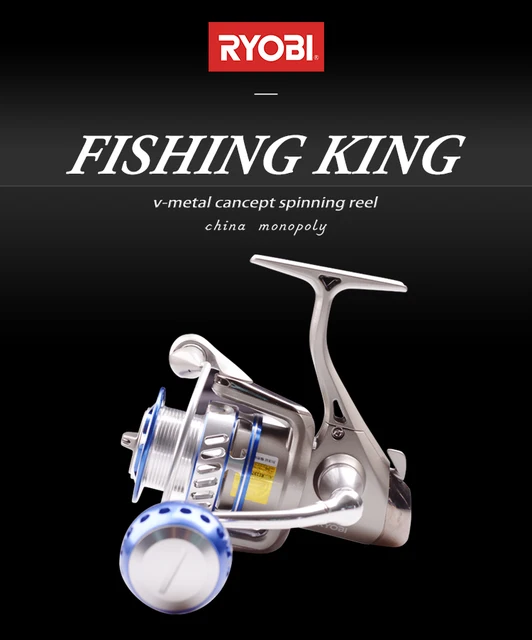 Ryobi Fishing King I Spinning Fishing Reels 1000 2000 3000 4000 6000 8000  5.1:1/5.0:1gear Ratio 6+1bb Max Drag 10kg Reel Fishing - Fishing Reels -  AliExpress