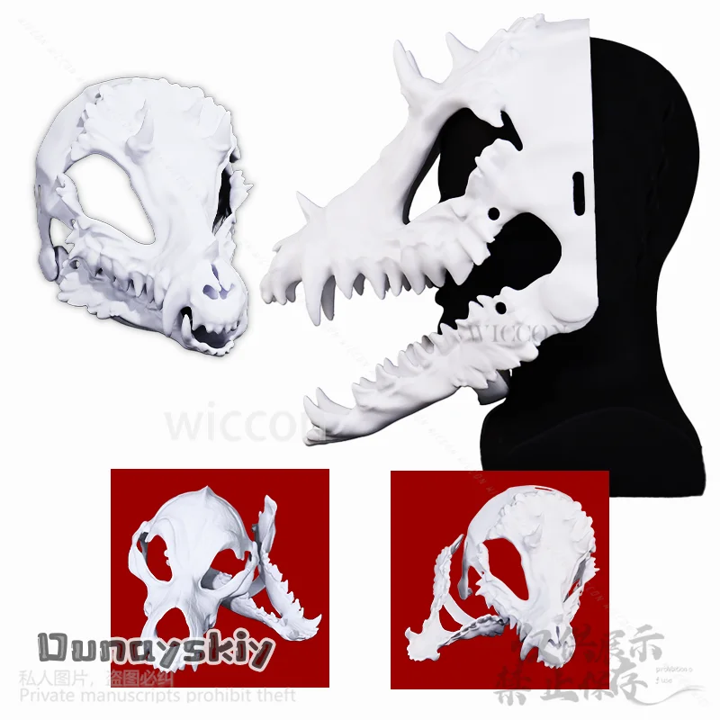 Anime Game Animal Furry Cosplay 3D Mask Furrsuit Kigurumi Props Polylactic Acid Headwear Halloween Christmas Party Customized