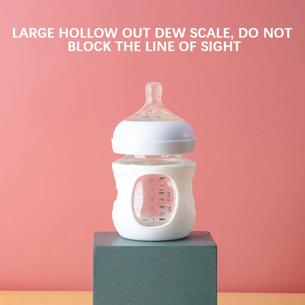 Baby Feeding Bottle Protective Cover Silicone Anti Breakage Baby Bottle Holder Thermal Insulation Safe Milk Bottle Sleeve Covers 3