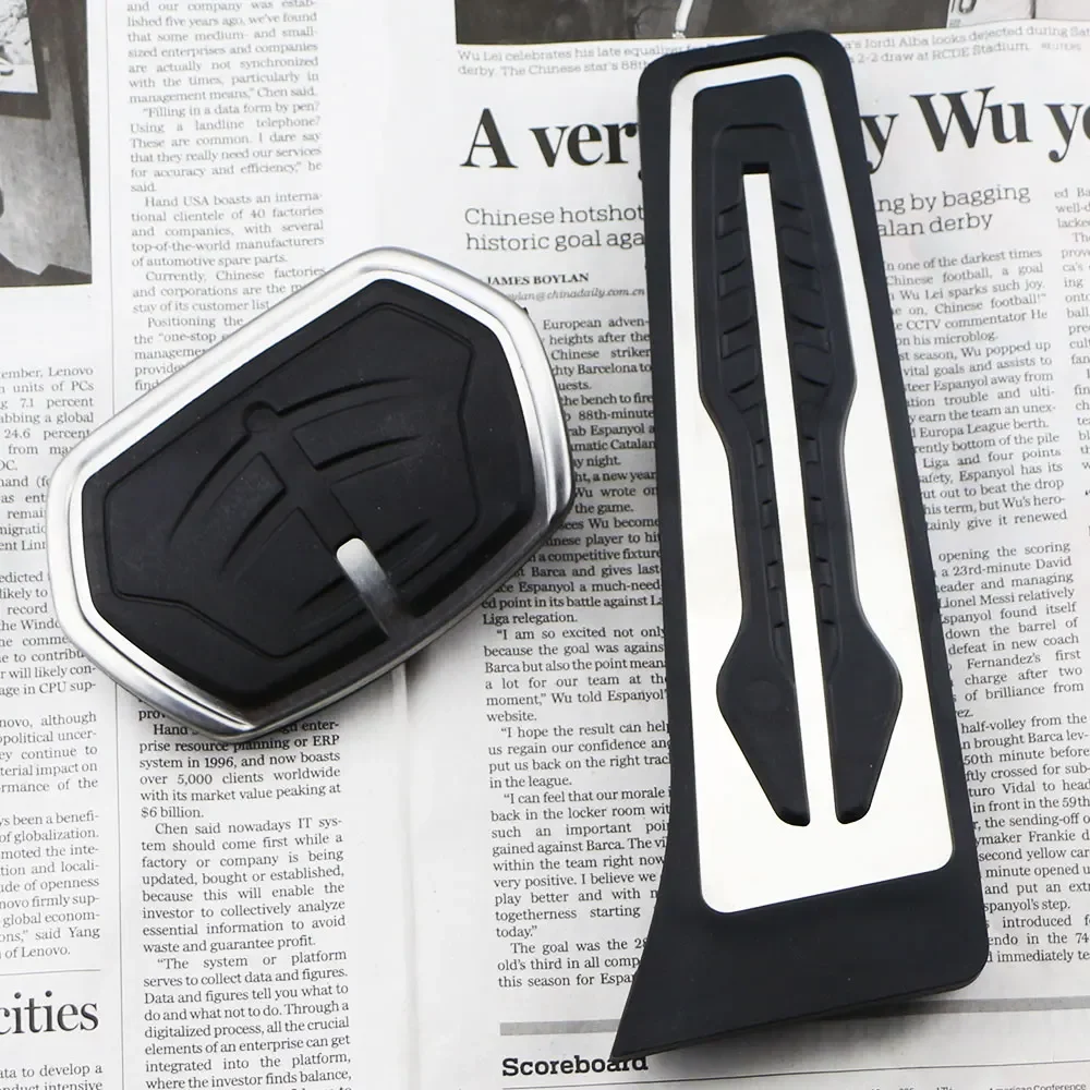 Car Accelerator Gas Brake Footrest Pedal Stainless Steel Pedal for BMW X1 F48 2 Series F44 car pedals stainless steel pedal cover