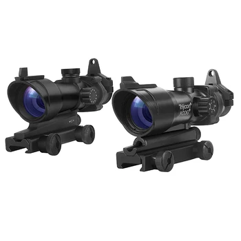 1X32 ACOG Tactical Red Dot Sight Optical Compact Riflescope Red Dot Hunting Scopes Fit 20mm Rail 2