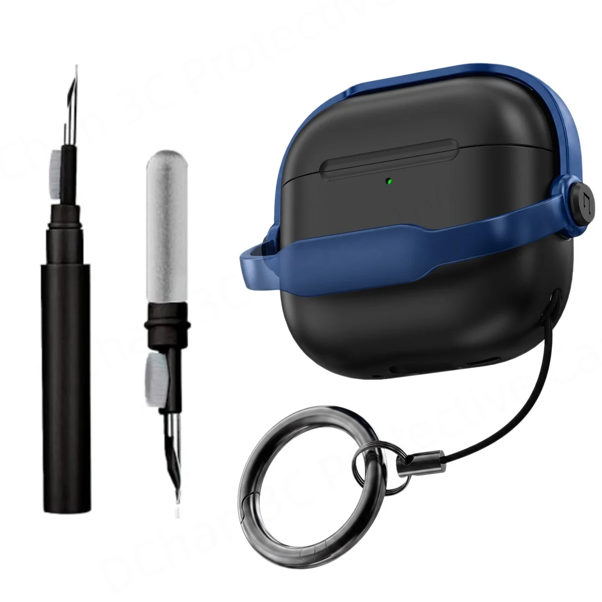 Music Boy Protective Headphone Case with Phone Stand & Cleaning Kit