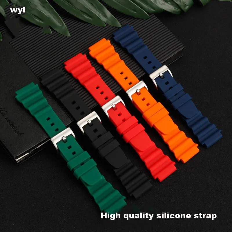 

High quality rubber strap for Casio Swordfish strap MTH-3050/MDV-106/MTP1374/1375 Soft waterproof silicone 20mm 22mm