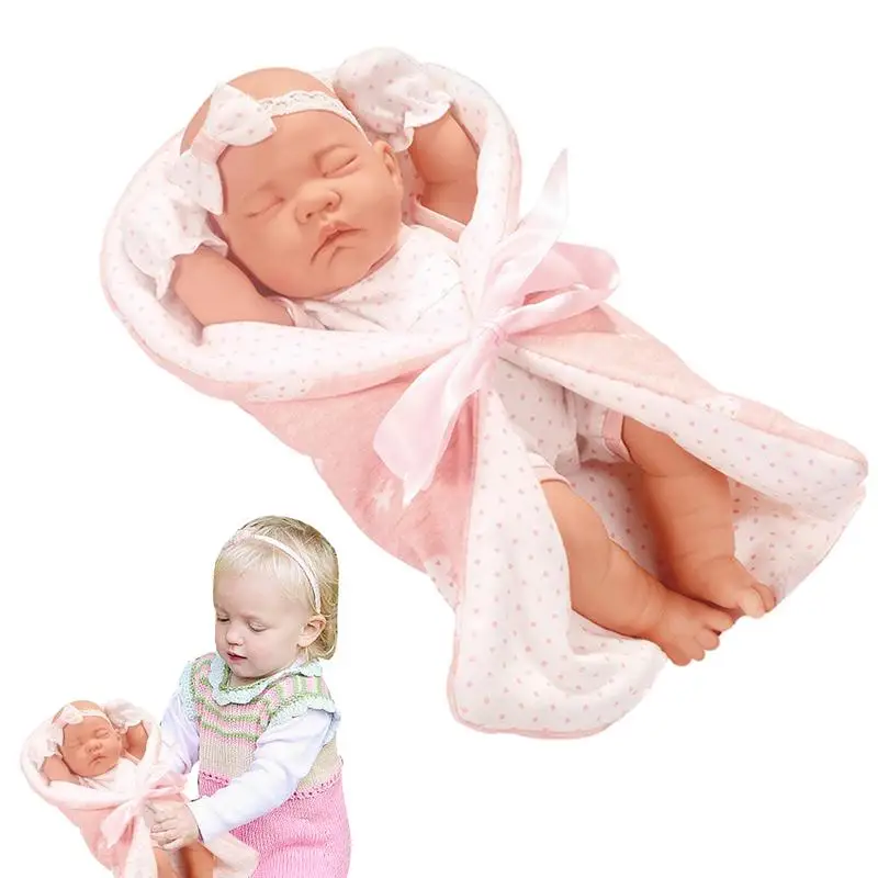 

Куклы Новорожденные куклы с спальным мешком 12 дюймов реальная жизнь кукла милая Спящая новорожденная кукла для новорожденных