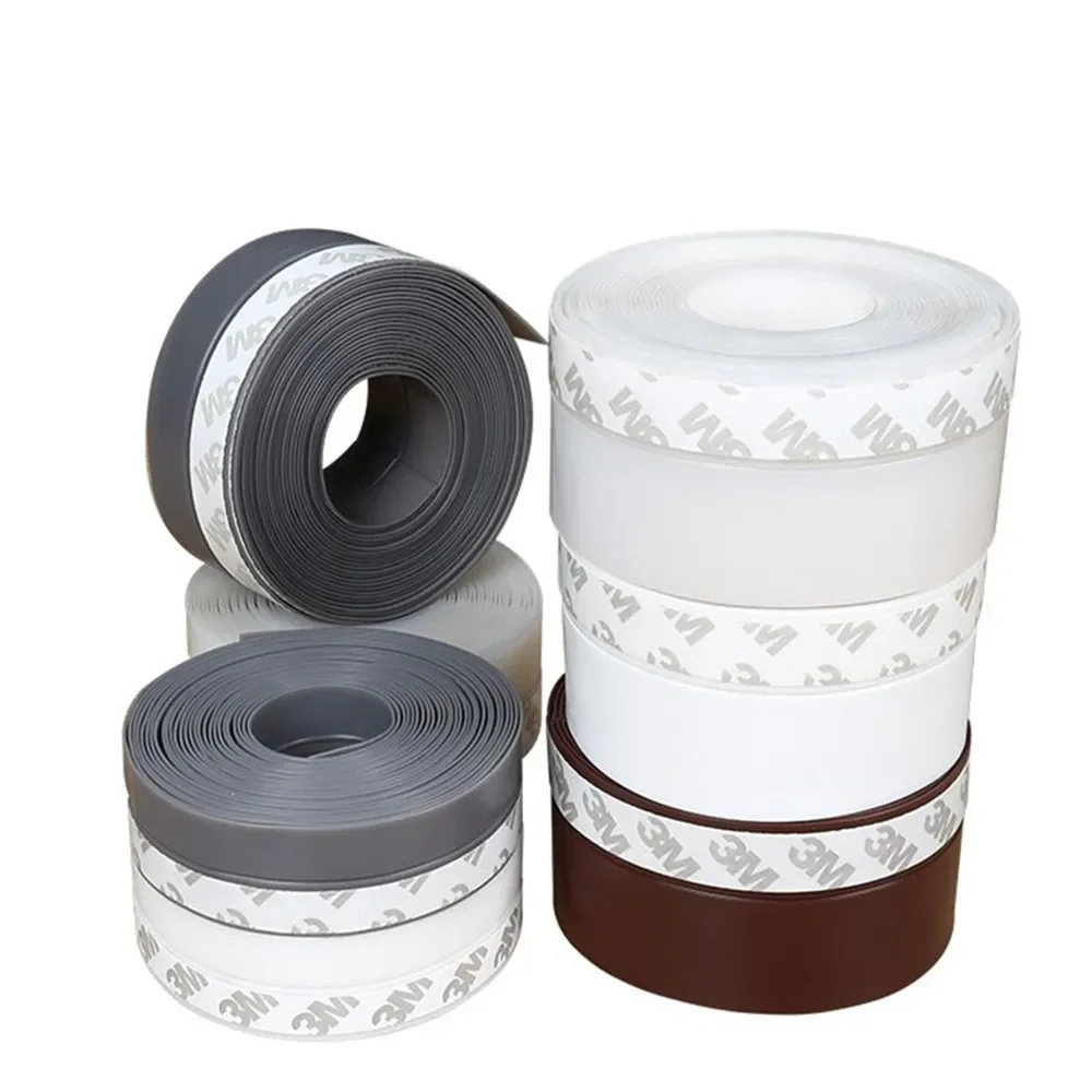 5M Door Bottom Seal Strip Weather Window Rubber Seal Weatherstrip Windproof Dust Self Adhesive Door Windshield Sealing Tape