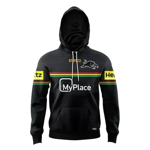 thumbnail image 1 of Sudadera con capucha y gorra para niños de Penrith Panthers 2024, personalizada, para local, visitante y entrenamiento, talla: 16-26 (nombre y número personalizados impresos), 1 of 5