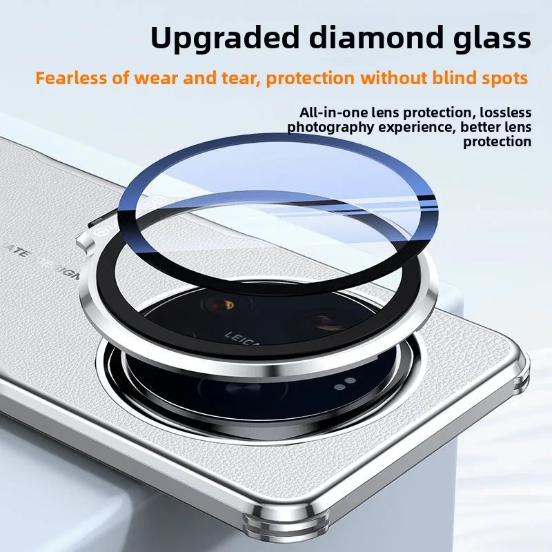 Ultra Thin Vegan Leather Lens Bracket Case - Skin-Friendly PC Cover
