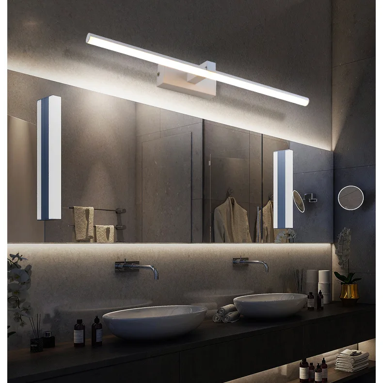 Miroir LED phare salle de bain armoire miroir de maquillage lumière  anti-buée lumière de l'eau (40cm 16W lumière blanche)