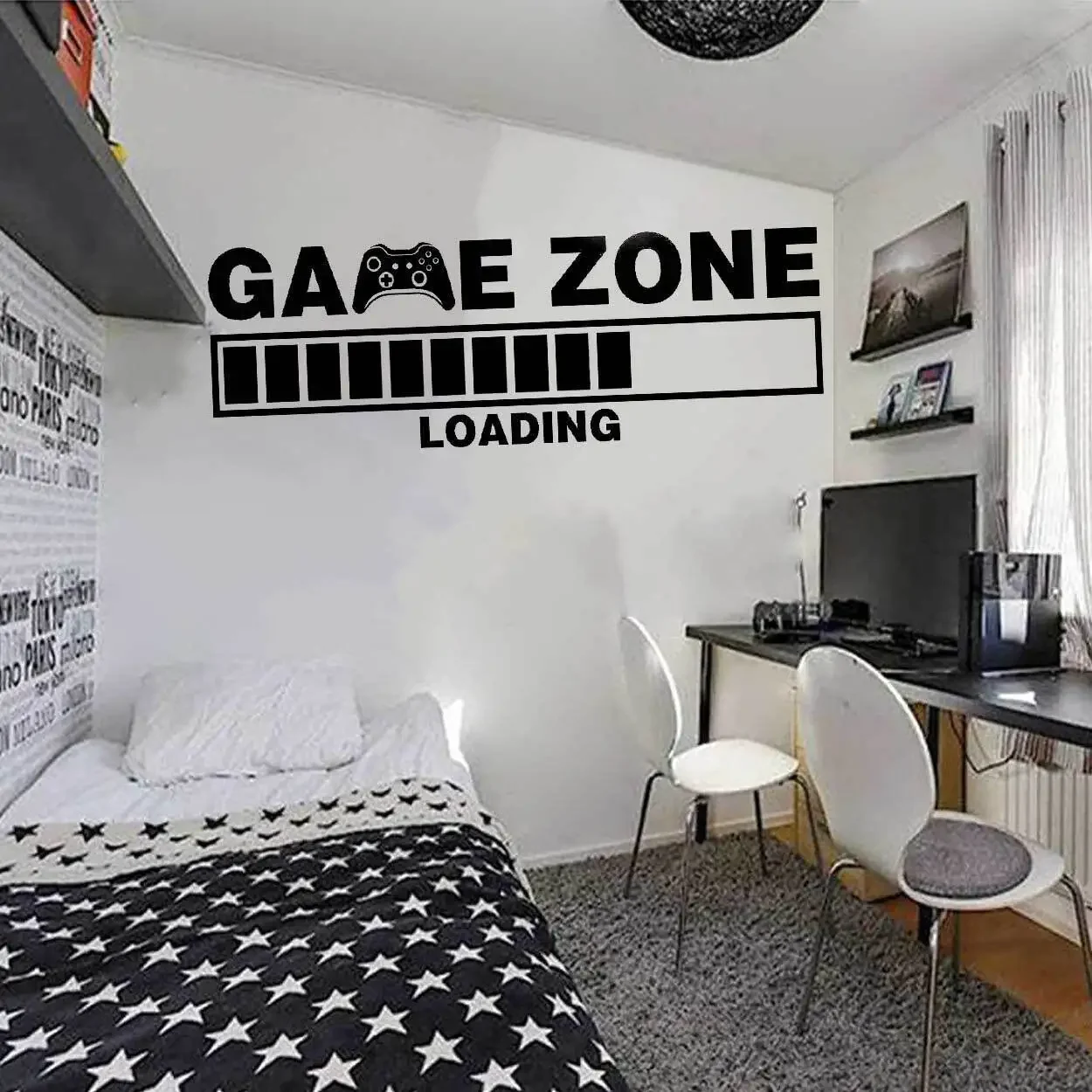 Gamer Vinyl Wall Sticker Internet Cafe Game Studio Gamer Room Decoration Small Size Wall Decal Wallpaper Mural Gift for Kids Y02