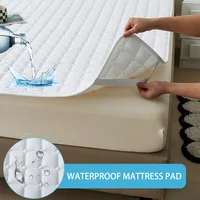 Waterproof Quilted Mattress Protector Cover Thickened Breathable Mattress Topper for Single or Double Bed 3