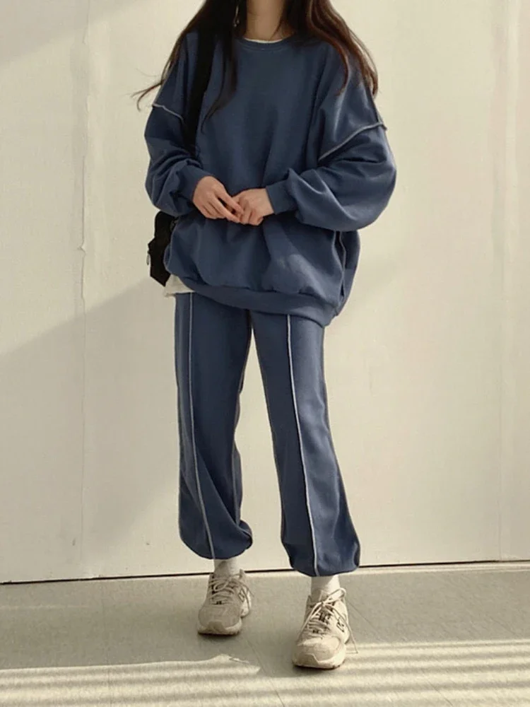 

Autumn/Winter Two Piece Set for Women New Sports Suit Long-sleeved Trousers Two-piece Korean Fashion Casual Sportswear Pant Sets