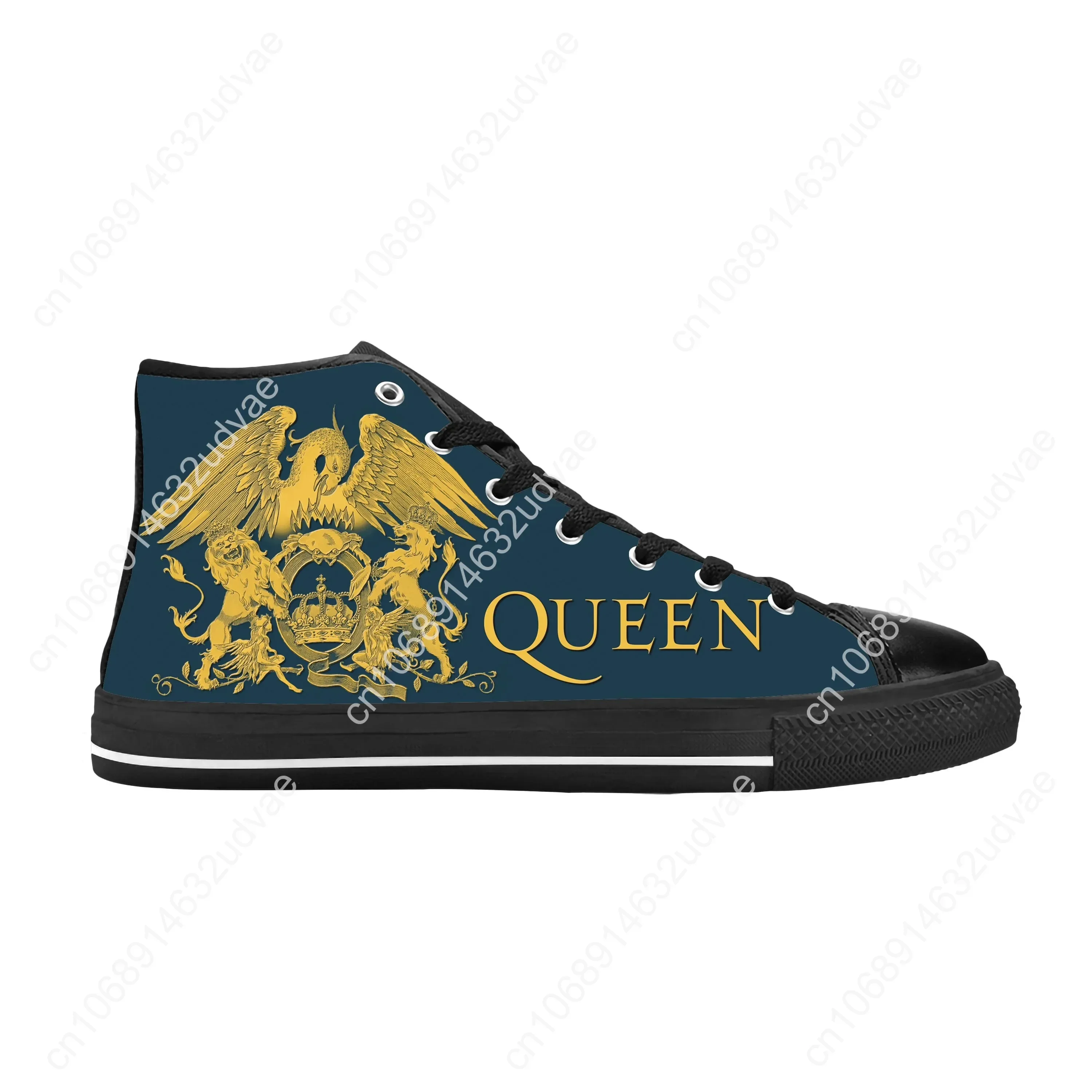 Freddie Mercury Rock Band Music Singer Queen Cool Casual Cloth Shoes High Top Comfortable Breathable 3D Print Men Women Sneakers