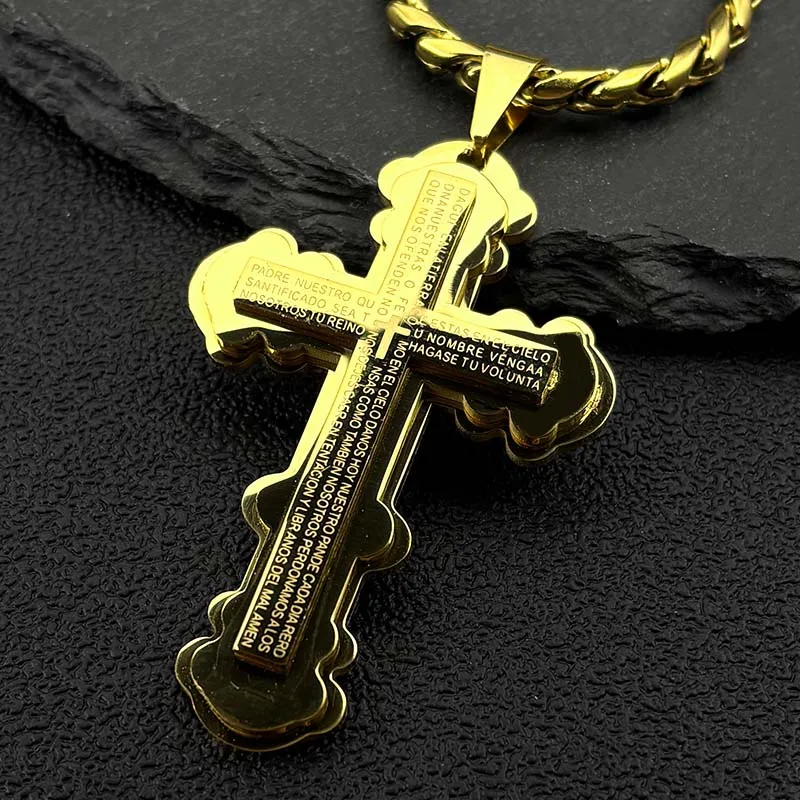 Double Cross Bible Pendant 3