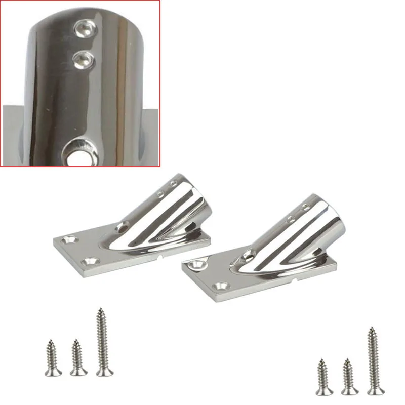 Marine Boat 30 Degree Hand Rail Square Base 22/25mm 316 Stainless Steel