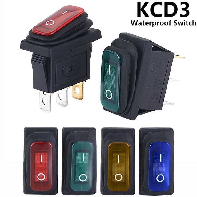 V Rocker 12 V Rocker Switch SPST Rectangle Rocker Switch With Waterproof Cover ...