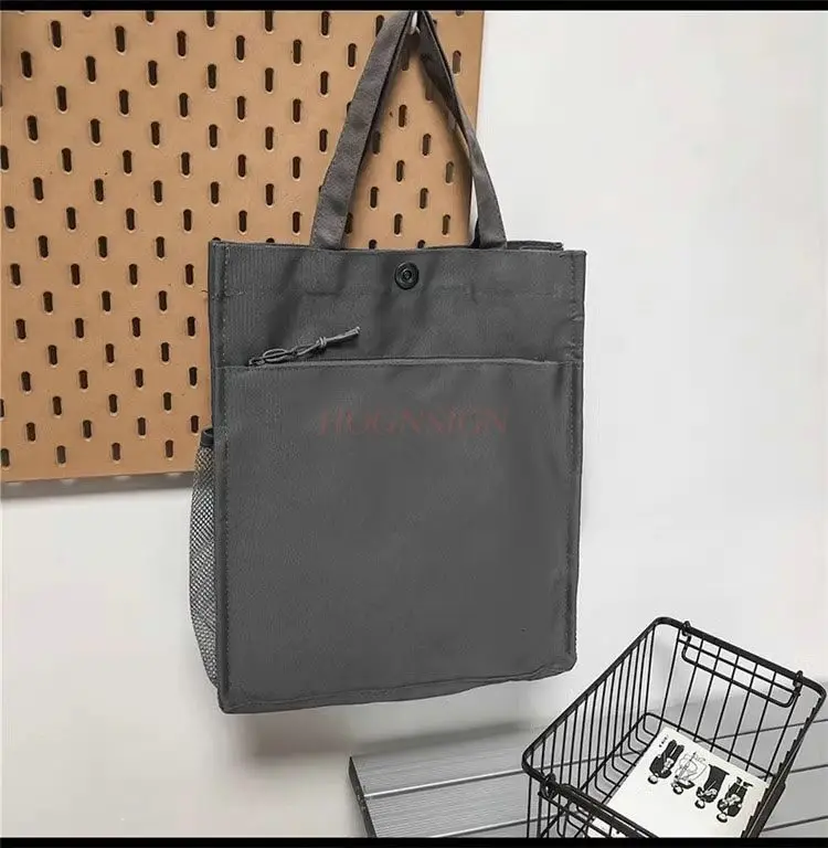 1pcs 캔버스 가방, 대용량 남성용 핸드백, 캐주얼하고 심플한 남성 스타일, 비즈니스 토트백, 파일 가방, 숄더백