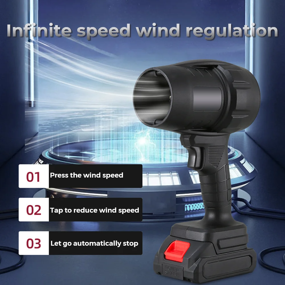 40000RPM /min Car Violent Blower Air Gun Turbo Jet Fan Electric Powerful Blowers Handheld Violent Fan For Makita 18V Battery
