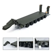 RC Hydraulic Metal Semi Trailer Painted Finished Spare Parts for Toys 1/14 Elefant FAUN SLT-56 Tank Transporter Car 2