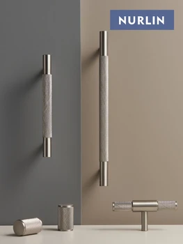 Nurlin Knurled Brushed Nickel Cabinet Handles 5