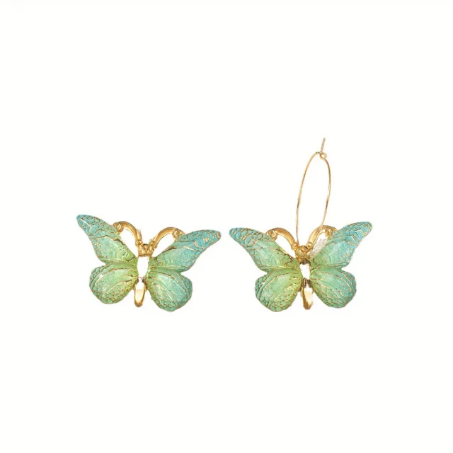 26323-4f0040.jpg Butterfly Colored Elegant Earrings Cute and Exquisite Accessories for Women