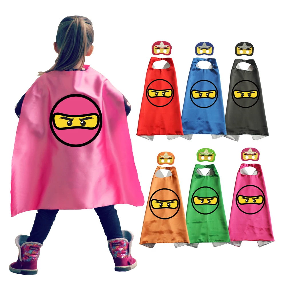 Ninja costume superhero capes with masks for pretend play superhero cosplay costume,kids cosplay costume,superhero capes