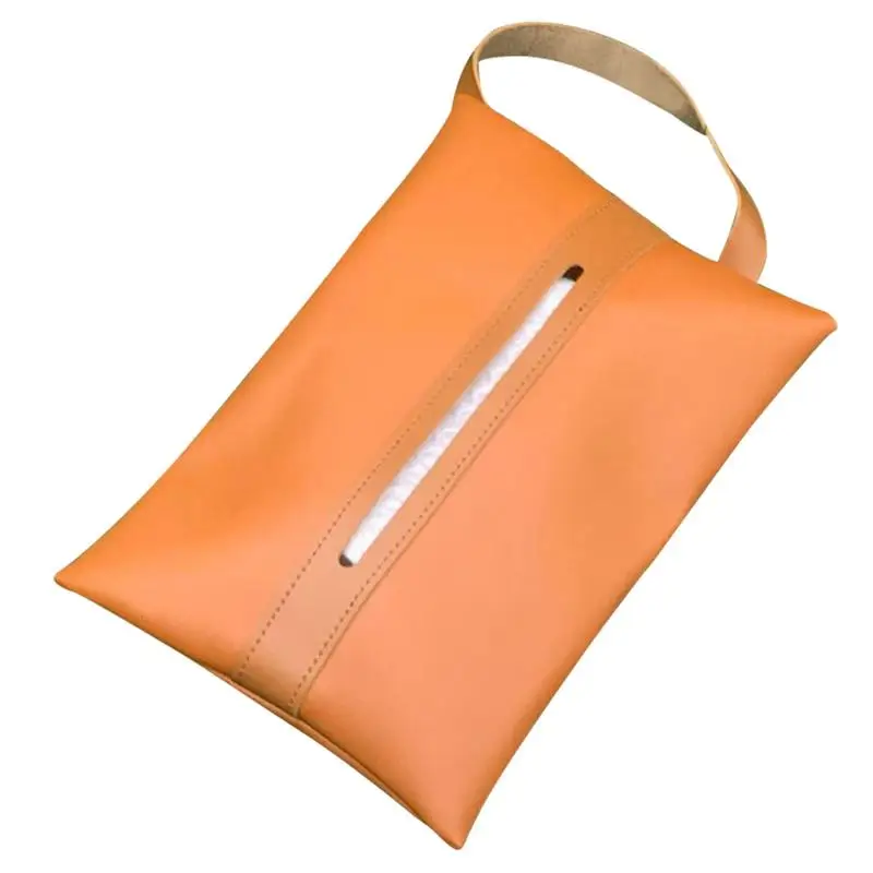 

Car Tissue Bag PU Leather Tissue Box Holder Universal Decorative Masque Dispenser For Car Napkin Holder For Car Tissue
