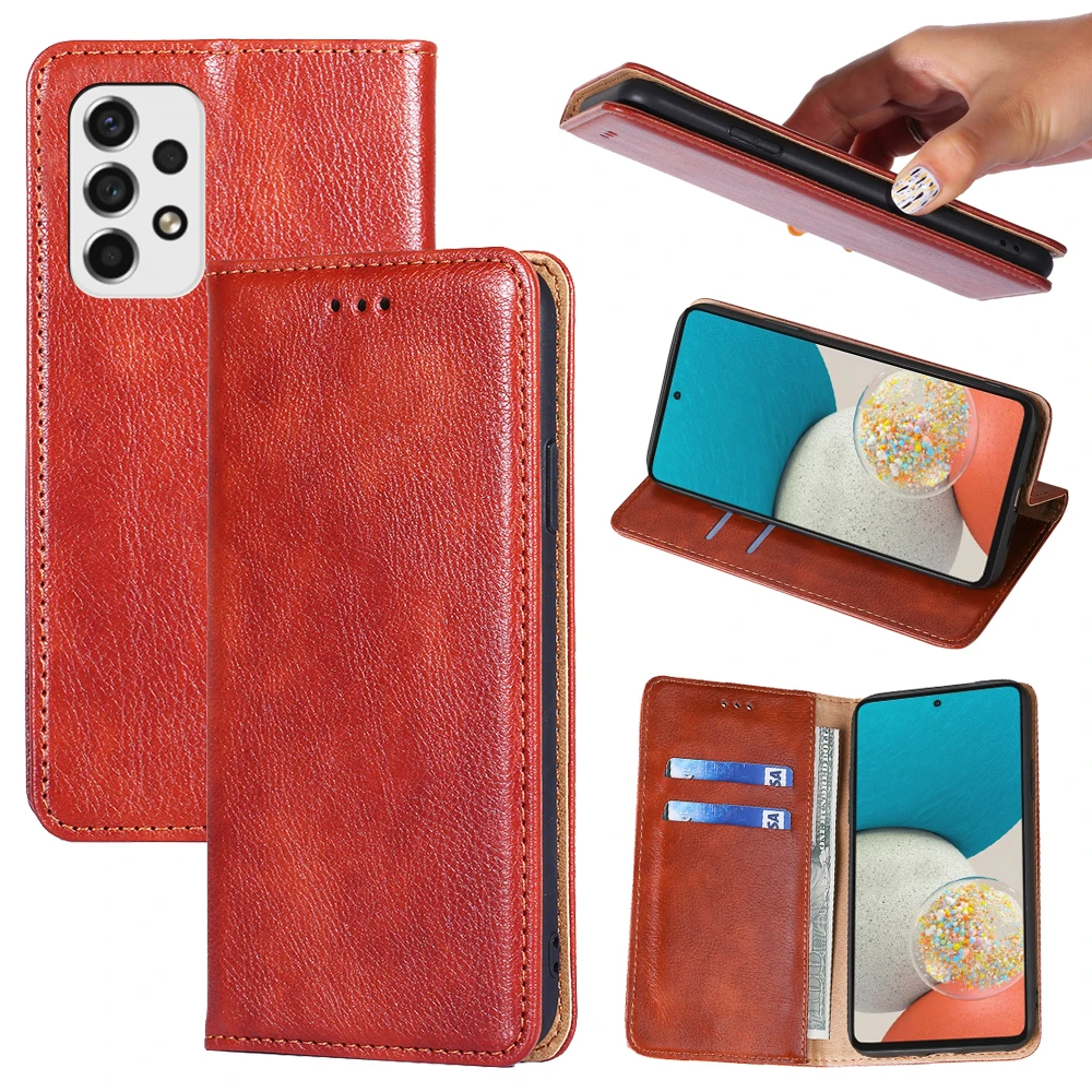 Magnetic Flip Case with Card Slot - Premium Protective Back Cover