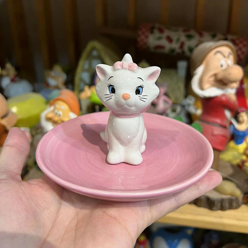 Disney The Aristocats Marie Cat Ceramic Key Jewelry Tray Action Figure