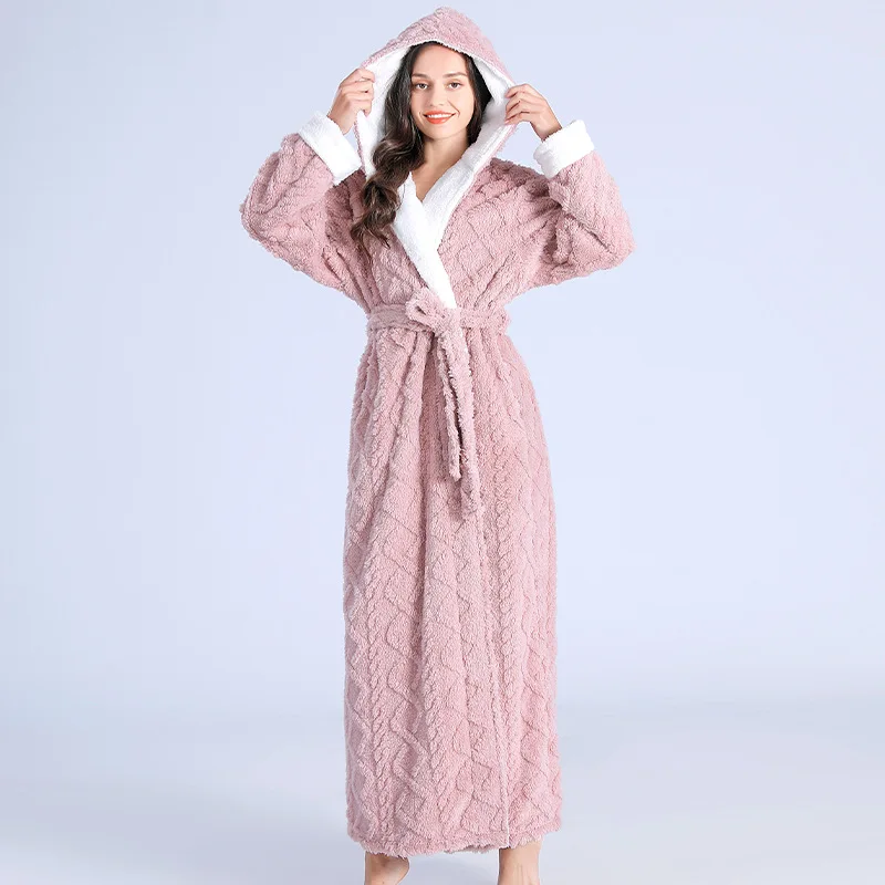 Full Length Ladies Fleece Dressing Gown | Women Fleece Dressing Gown Zipper  - Thick - Aliexpress