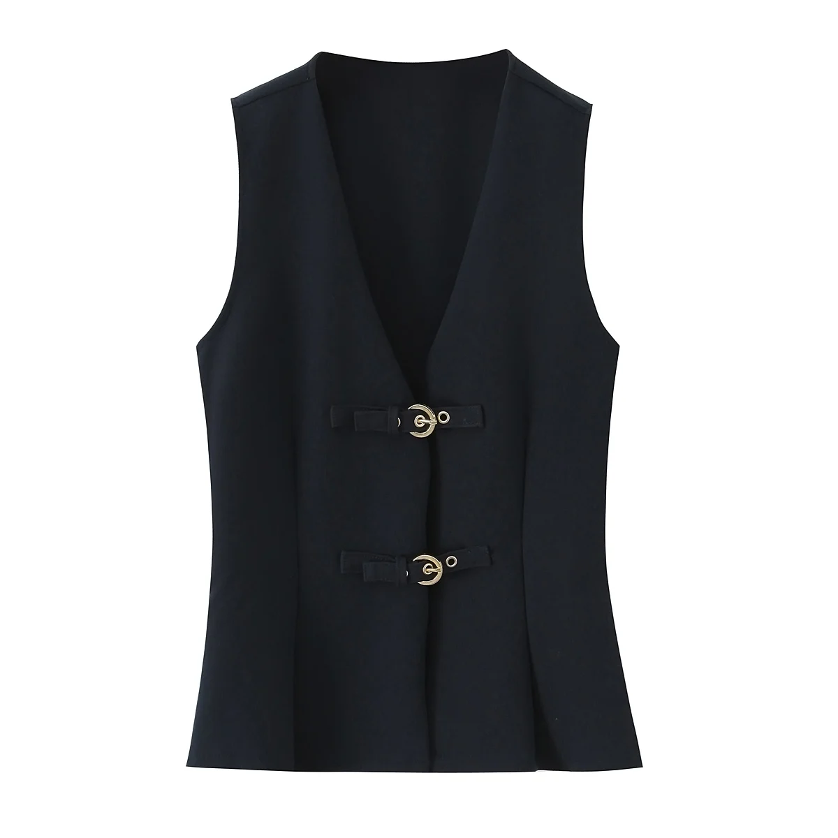 Women's OL Commuter Bell Bottom Long Pants Sets Or Female Spring Autumn New Blazers Vest Or Lady Black Casual Loose Flared Pants