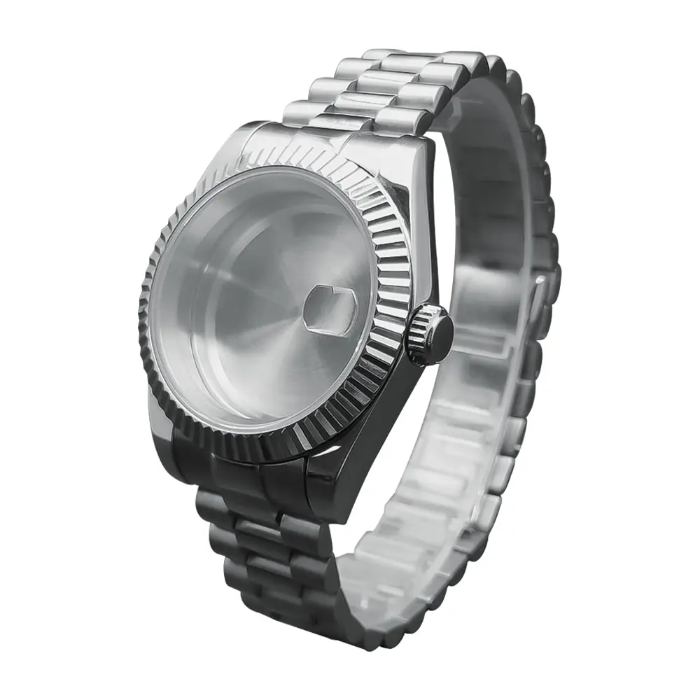 NEITON 100m Waterproof Sapphire Watch Case with Presidential Bracelet Strap