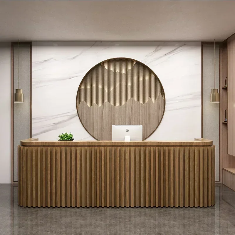 Reception Counter Desk Long Executive Office Furniture Salon Hairdressing Lectern Simple Professional Entrances Tables Luxury