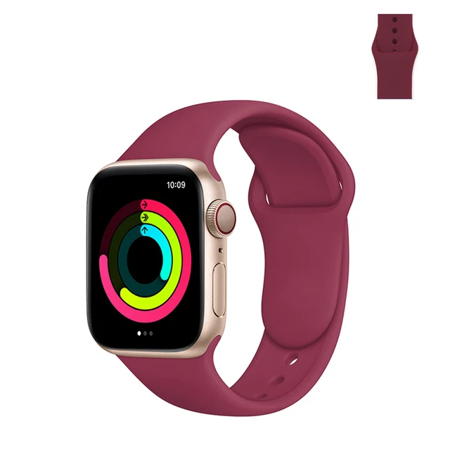 Sport Silicone Strap for Apple Watch Band 45mm 41mm 40mm 38mm Soft Bands Waterproof Wristbands for iWatch Series 7 SE6 5 4 3 2 1 37