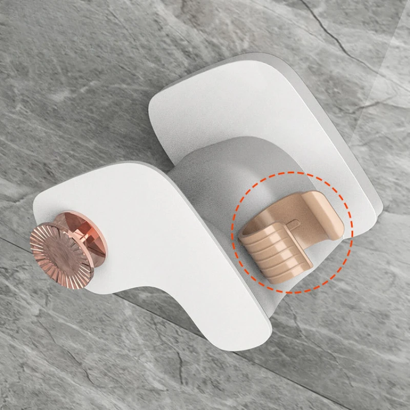 Toilet Hair Dryer Holder Wall Mounted Plastic Hairdryer Organizer Toilet Blower Holder No Punching Bathroom Blower Shelves 4