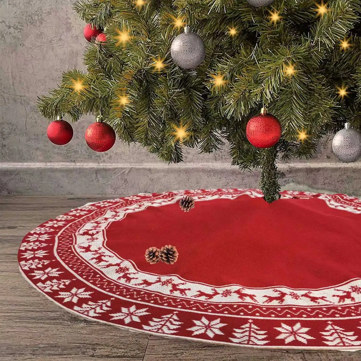 1pc Christmas Tree Skirt 36/48/60 Inches