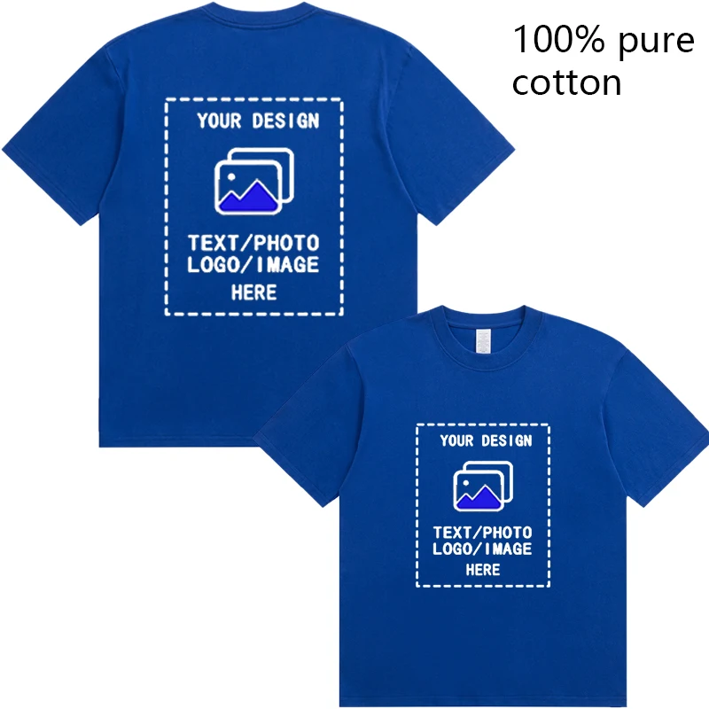 Premium Custom Men's Cotton Round-Neck T-Shirts for Team Events and Sports Activities