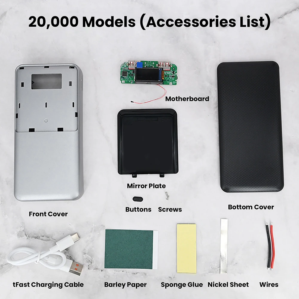 Modulo di Ricarica Rapida 22.5W, Kit Fai-da-Te per Power Bank con Display LCD a Colori TFT, Batteria al Litio Ternaria 3.7V, Supporta PD/QC/SCP/VOOC - Image 5