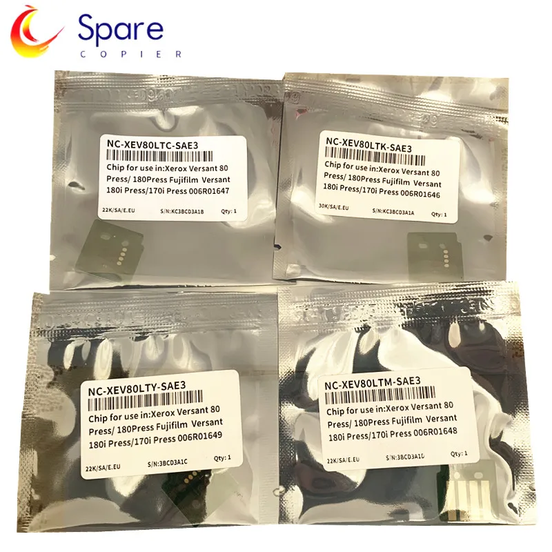 

4 шт. для Xerox Versant 80 V80 2100 V2100, тонер-чип 006R01642 006R01643 006R01644 006R01645