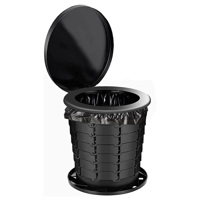 1Set Portable Toilet For Adults Kids Outdoor Camping Potty And Emergency Mini Toilet Plastic