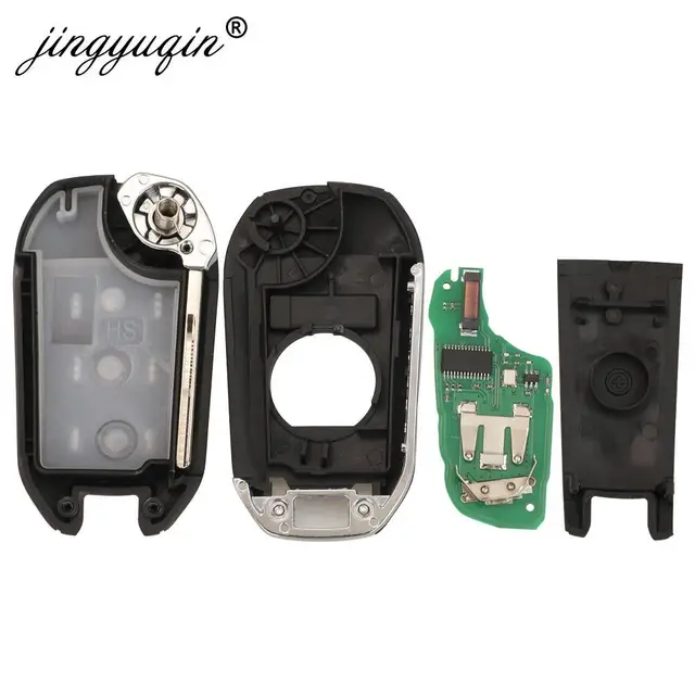 Jingyuqin 433MHz 4A HITAG AES ชิปรีโมท Van Car Flip Key สำหรับ Peugeot Expert 308 3008 2016 + citroen C4แคคตัส2014 + HU83 6